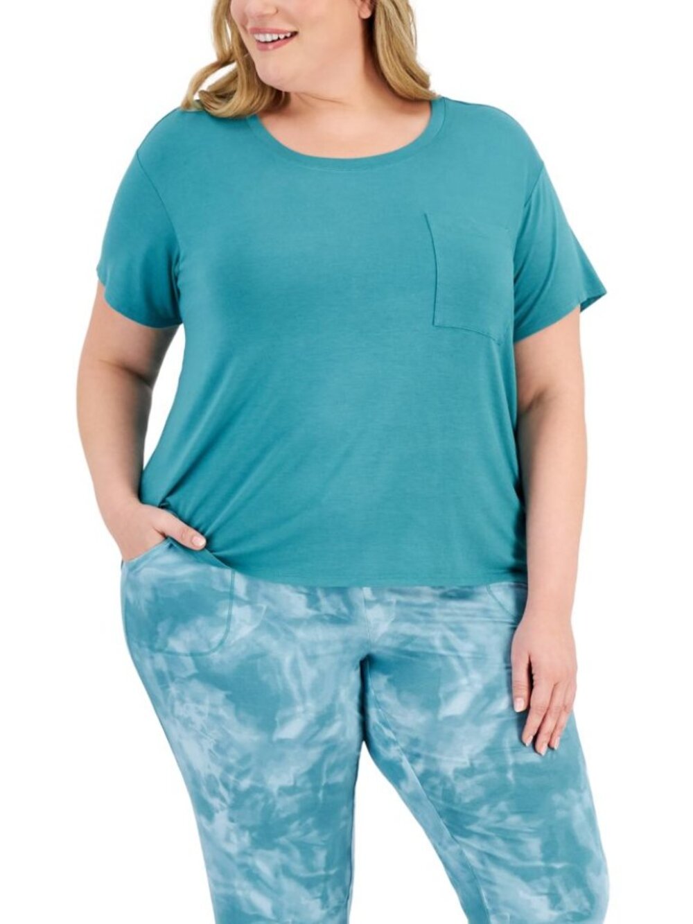 Alfani Womens Plus Size Essentials Pajama T-Shirt